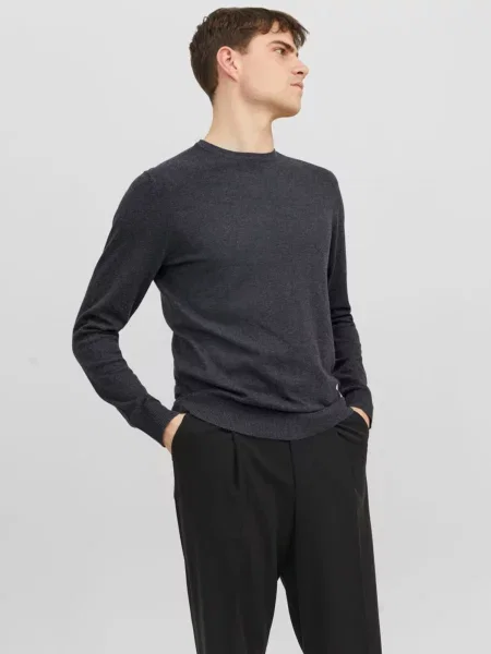 JACK & JONES Pulover JJEEmil închis gri