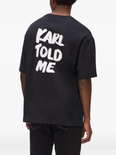 Тениска Karl Lagerfeld с принт черно