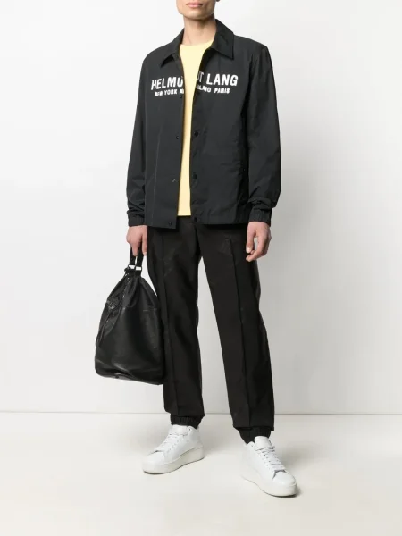 Pantaloni Helmut Lang cu imagine negru