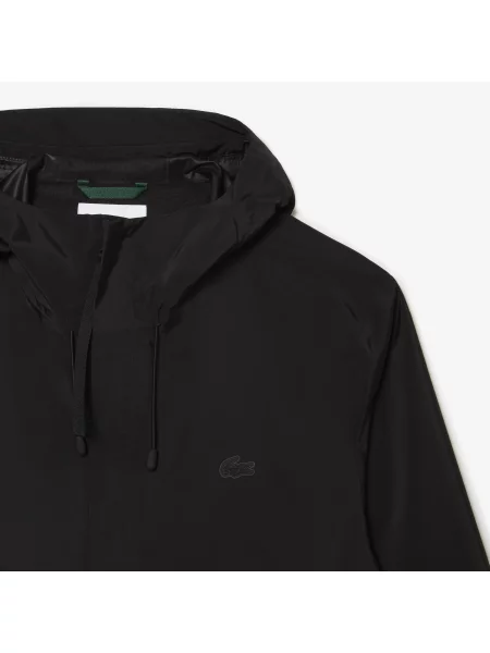 Lacoste Wodoodporna Krótka Kurtka Sportowa Lacoste czarna
