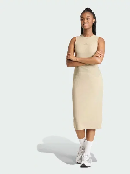 Сукня міді adidas коричневий