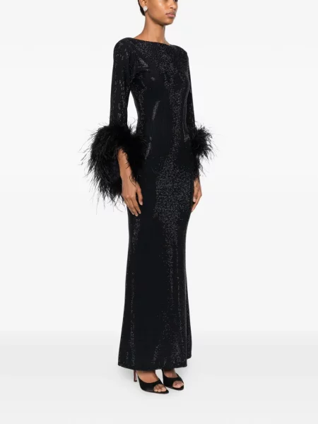 Rochie Miron cu pene negru