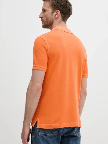 Поло United Colors of Benetton однотонне помаранчевий