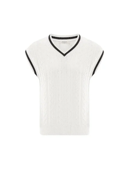 Antioch Pulover Klaus negru / murdar alb