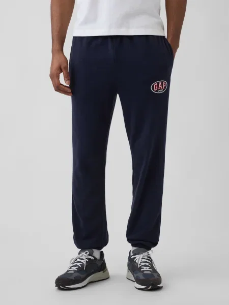 Pantaloni sport Gap cu autograf albastru