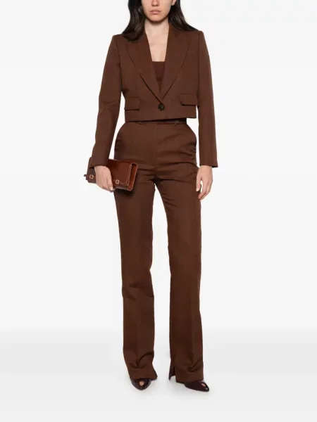 Cu centură pantaloni Elisabetta Franchi maro
