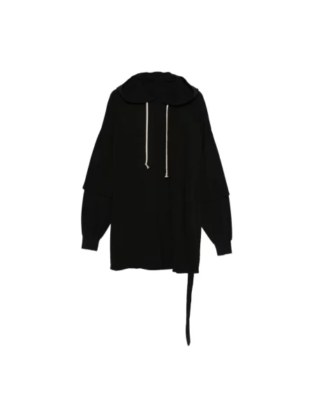Bluza z kapturem Rick Owens z kapturem czarna