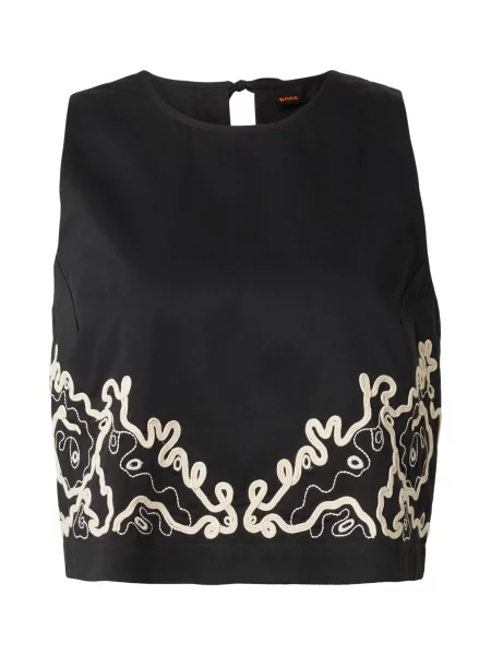 BOSS Bluză Balemba nisipiu negru