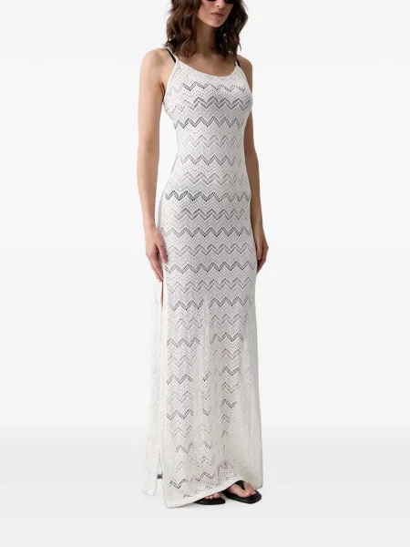 Rochie maxi Vilebrequin tricotate alb