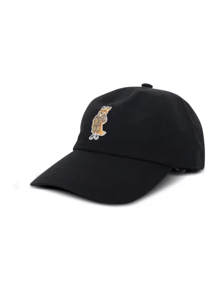 Maison Kitsuné Dressed Fox czapka baseballowa czarna