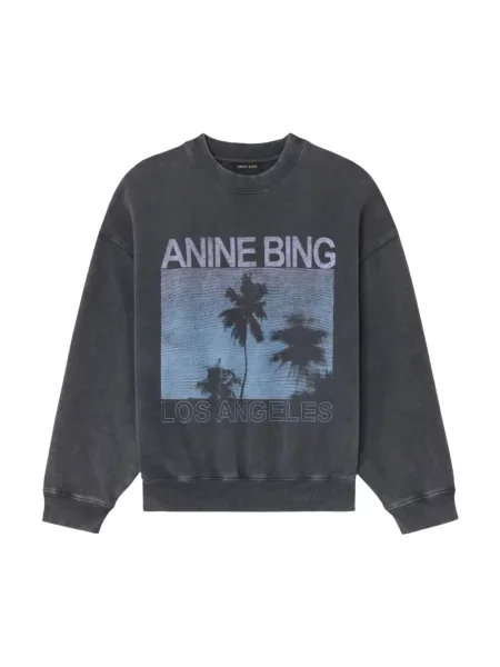 Bluza z kapturem Anine Bing z kapturem szara