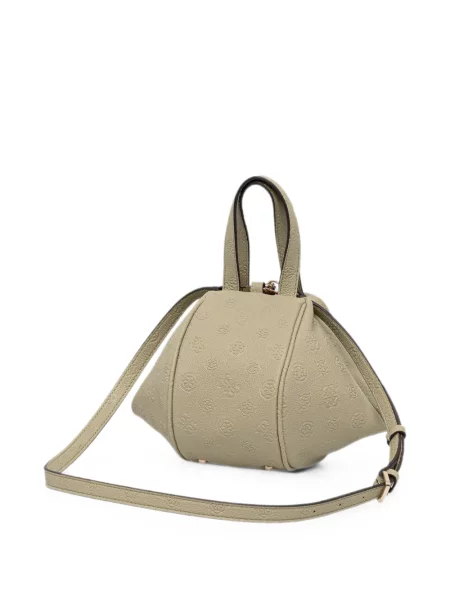 Geantă shopper Guess cu autograf verde