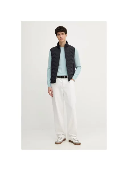 Kamizelka Emporio Armani w jodełkę niebieska