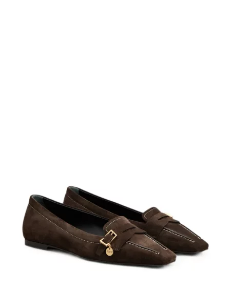 Pantofi loafer Tod's cu cataramă maro