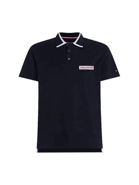 Koszulka polo Tommy Hilfiger z logo niebieska