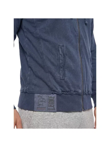 Mikina na zips Leone 1947 modrá