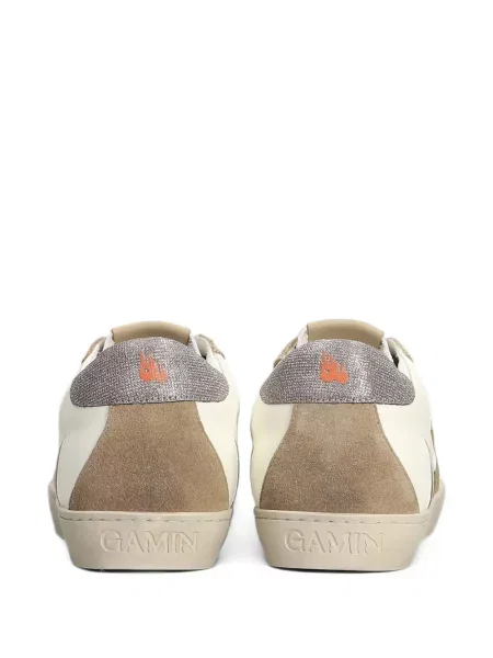 Sneakerși Gamin din piele alb