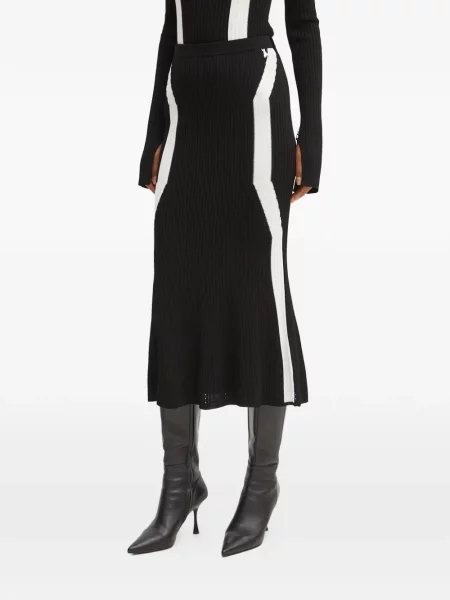 Миди пола Patrizia Pepe до коляното черно