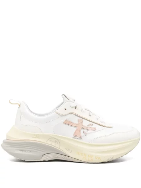 Sneakerși Premiata cu platformă alb
