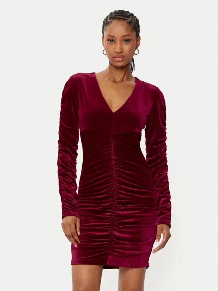 Guess Коктейлна рокля червен