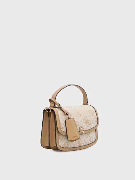 Сумка Guess з принтом бежева