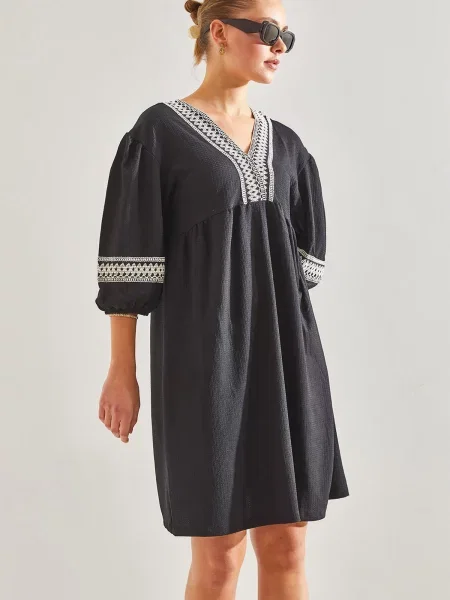 Bianco Lucci Rochie negru alb