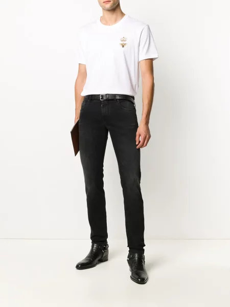 Tričko Dolce & Gabbana s výšivkou bílé