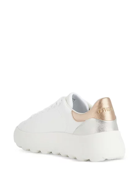 Sneakerși Geox din piele alb
