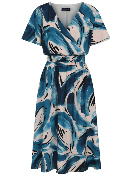 HotSquash Rochie bleumarin / azuriu alb