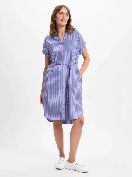 Nümph sukienka na co dzień NUZally Kobiety niebieski|biały w 34 biała