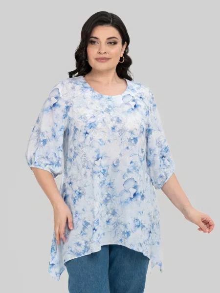 Блуза All Posa софтшел блакитний