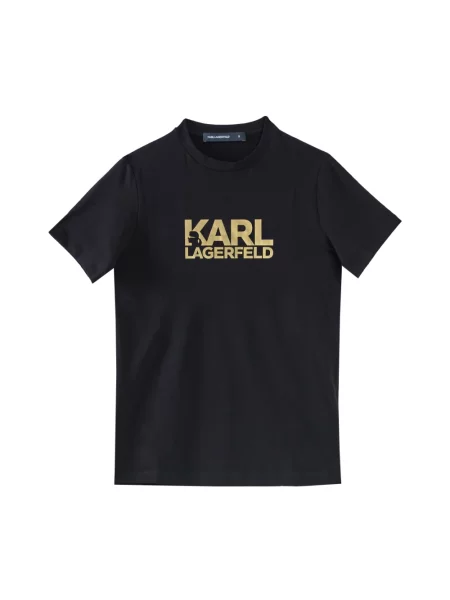 Koszulka Karl Lagerfeld z logo czarna