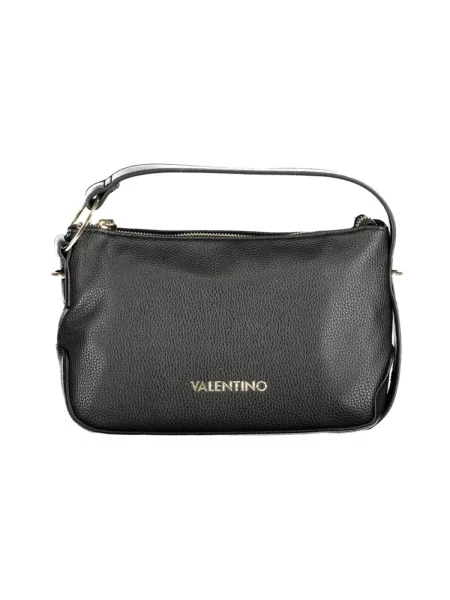 Lniana torebka hobo Valentino czarna