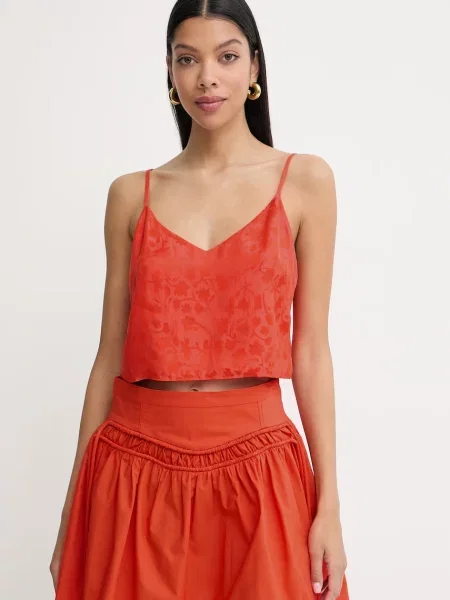 Pinko bluza s naramenicama ženska modalna narančasta