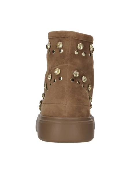 Buty do kostki Emanuélle Vee skórzane brązowe
