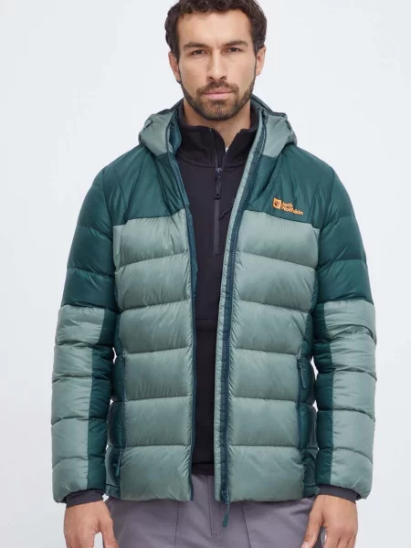 Пухено спортно яке Jack Wolfskin Nebelhorn зелено