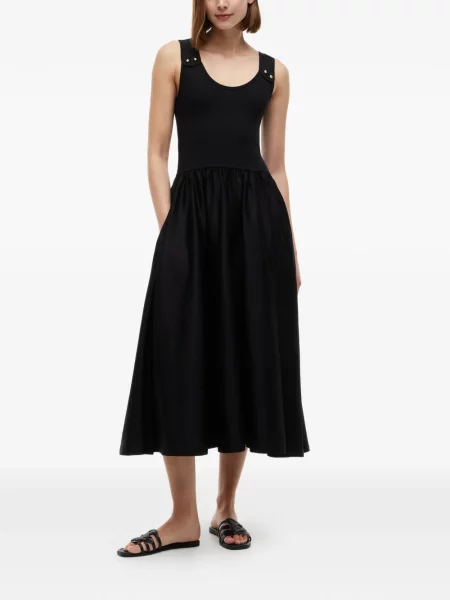 Rochie midi Tommy Hilfiger tricotate negru
