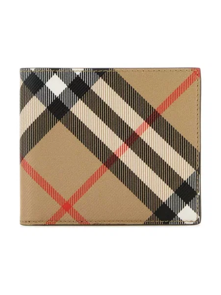 Portfel Burberry klasyczny płócienny beżowy