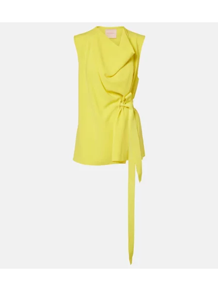 Top Roksanda drapowany żółty