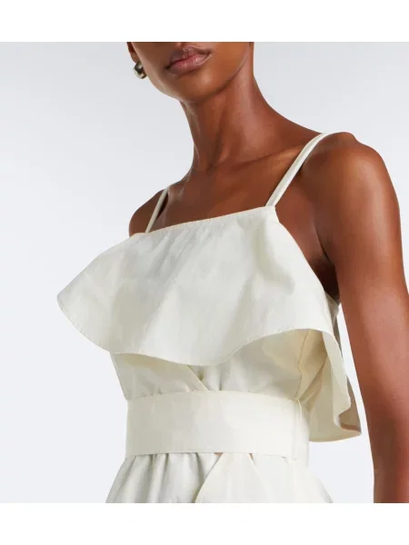 Rochie midi Proenza Schouler cu volane alb