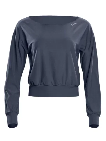 Winshape Tricou funcțional gri grafit alb