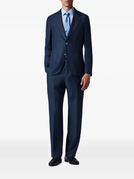 Pantaloni Paul Smith de lână albastru
