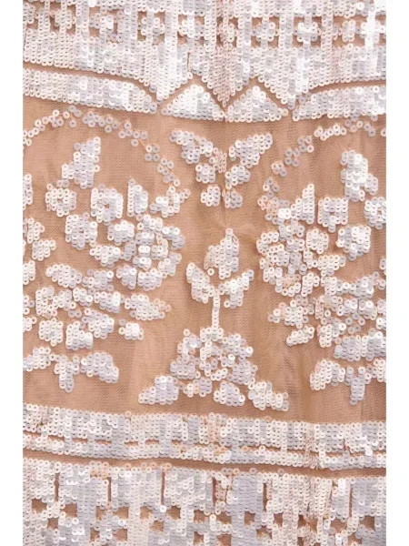 Rochie midi Needle & Thread cu paiete până la genunchi de costum