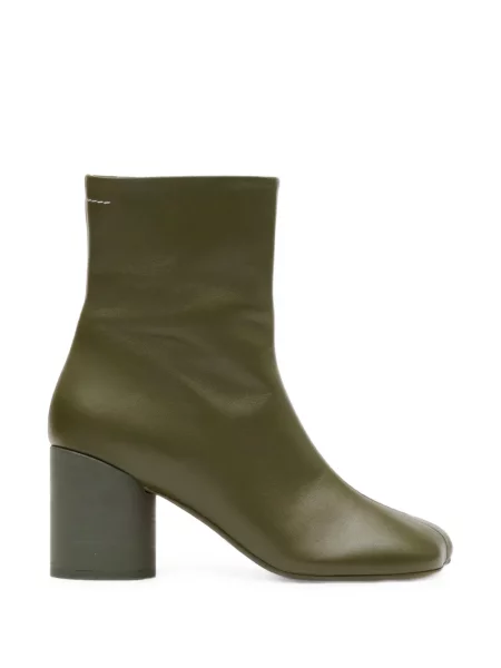 Cizme scurte Mm6 Maison Margiela din piele verde