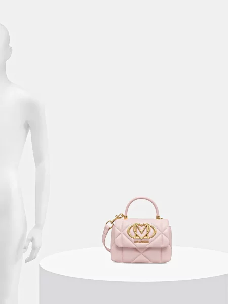 Кожаная сумка через плечо Love Moschino