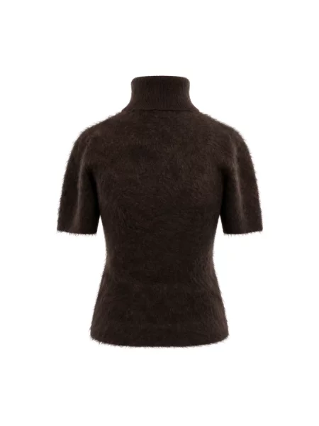 Sweter z golfem Seventy z kaszmiru brązowy