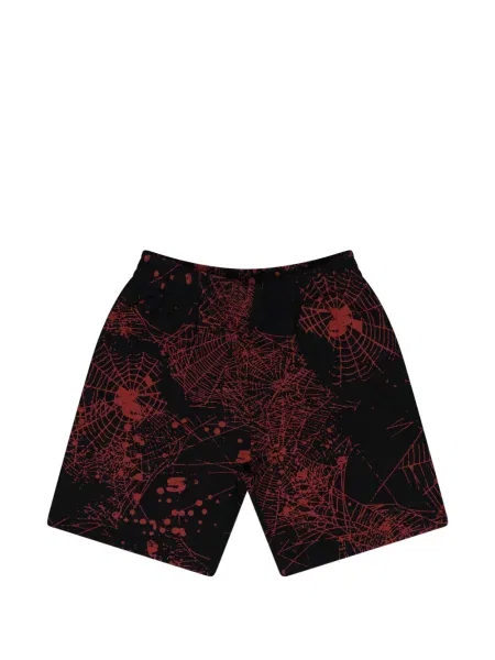 Pantaloni scurți Sp5der cu imagine negru