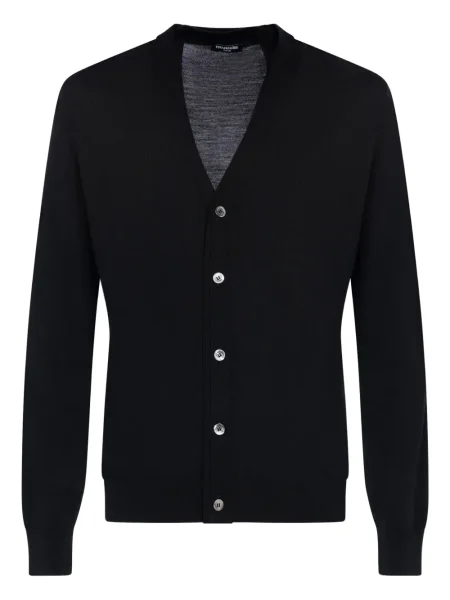 Cardigan Franzese Collection cu decolteu în V negru