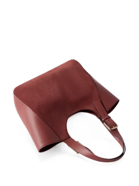 Geantă shopper Furla cu cataramă roșu