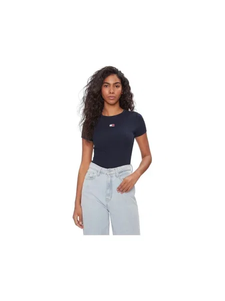 Tommy Jeans Majica mornarsko / krvavo crvena / bijela plava